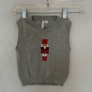 Janie and Jack nutcracker vest grey 3t